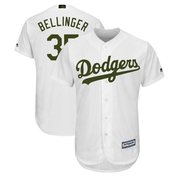Men's Los Angeles Dodgers #35 Cody Bellinger White 2018 Memorial Day Cool Base Stitched MLB Jersey